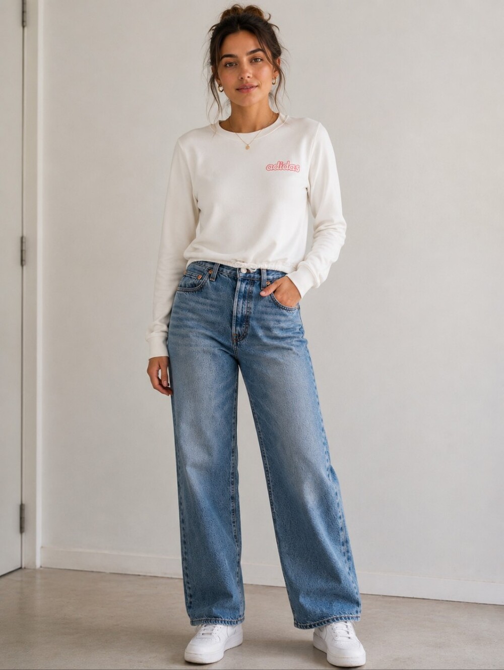 Levi's Ribcage Straight Ankle Jeans Size 25 High Rise Light Wash Denim Jeans Vin